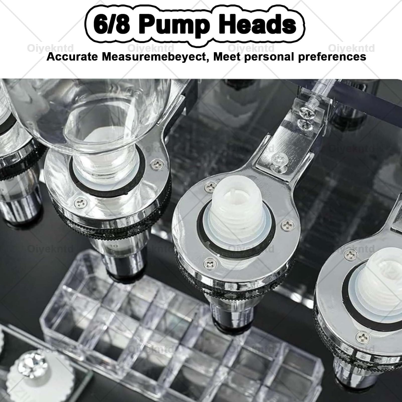 Maszyna do napełniania perfumami z głowicami pompowymi 6/8 i kubkami testowymi 6/8, ręczny zestaw dozowników perfum do perfumerii Studio Salon Bar 6Heads-200ML
