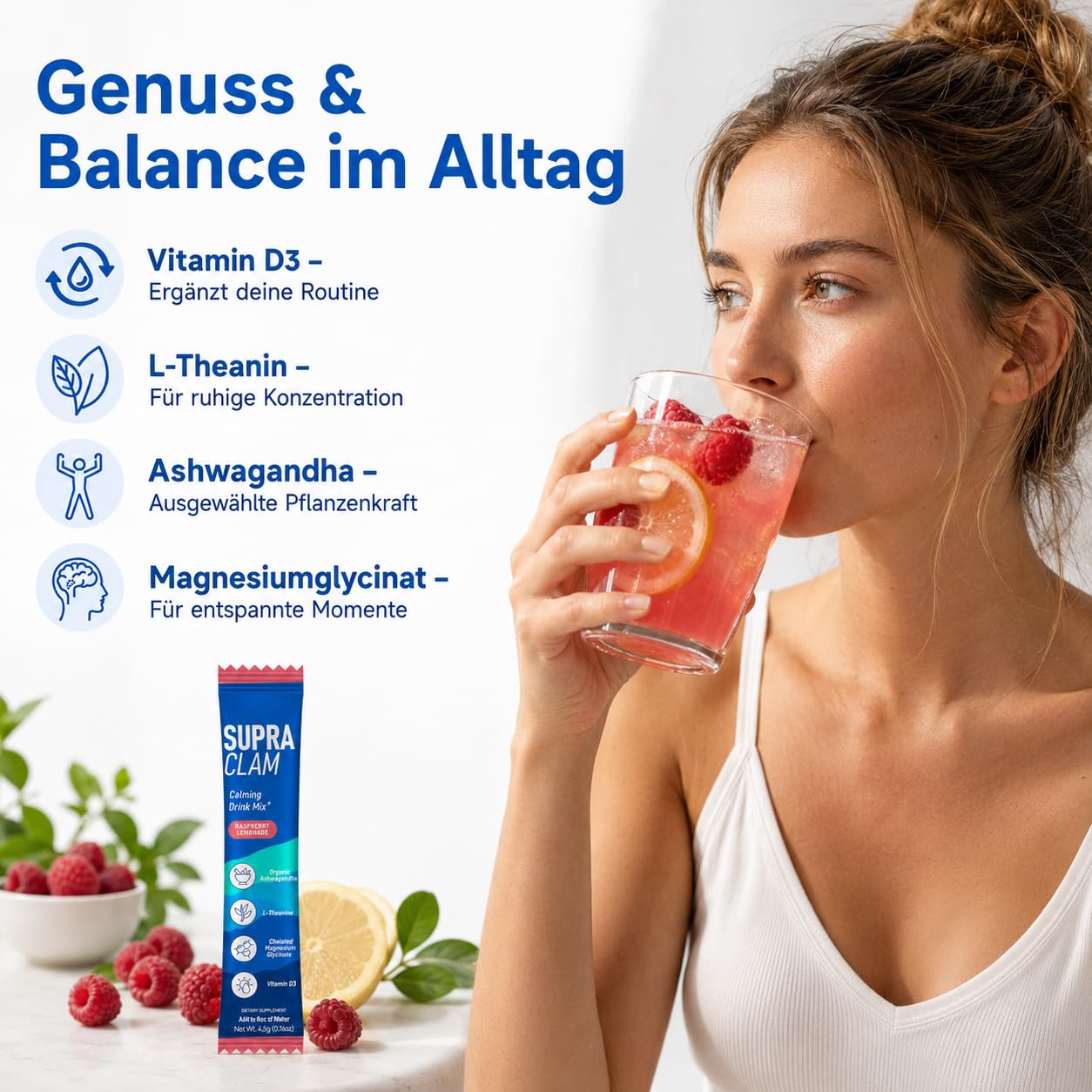 Jello Cortisol Cocktail Pulver – 20 Stück, Cortisol senken Pulver zum Abnehmen, Supercalm Formel für Stressreduktion, bessere Konzentration & erholsamen Schlaf