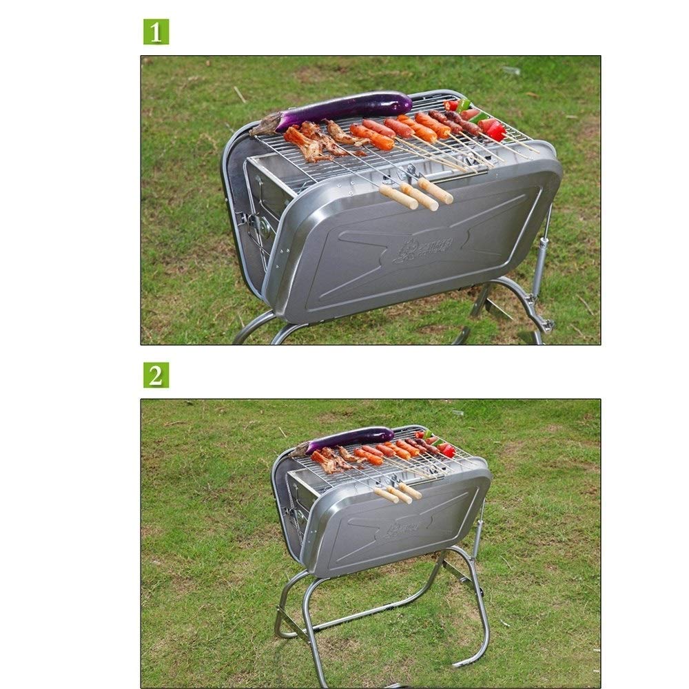 Supporto per barbecue, Barbecue for più persone, ripiano da picnic portatile sul campo stabile e durevole, 60 65 48 cm