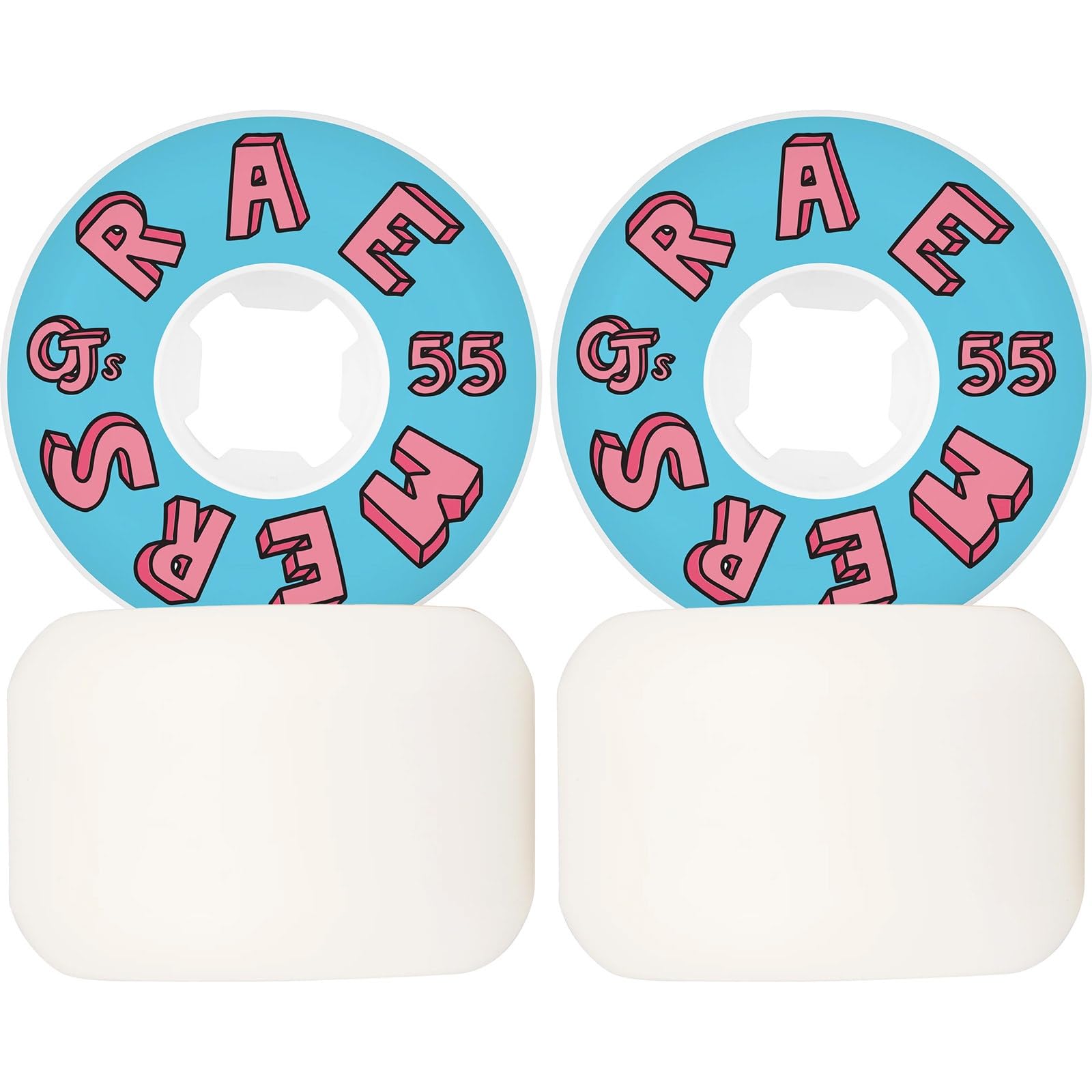 OJ55mm Raemers Foundation Pro White Hardline 99a Wheels