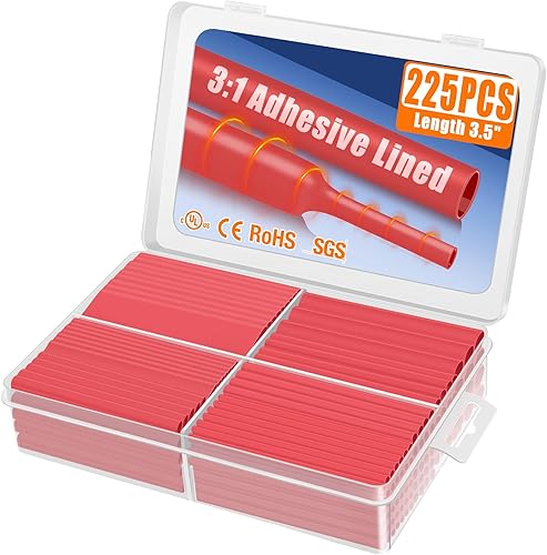 Vista 33 de XHF 2 tubos termorretráctiles de poliolefina impermeable 3:1 de 3/4 pulgadas (0.748 in), tubo termorretráctil de grado marino, sellado de negro