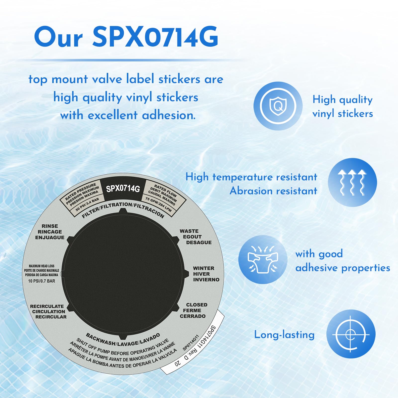 Amazon.com: SPX0714G Sand Filter Valve Label Plate Sticker