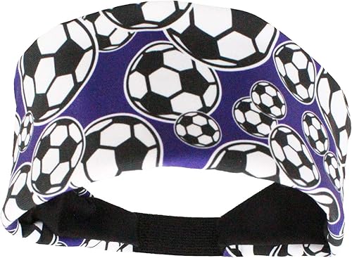 MadSportsStuff Diadema de fútbol loca con logotipos de balón de fútbol
