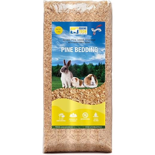 EQUINE TECH Bedding Pine Wood shavings - 1 Kg for Rabbits, Guinea Pigs, Hamsters, Gerbils, Reptiles and Other Small Pets | Highly Absorbent, Dust-Free, and Odor Control