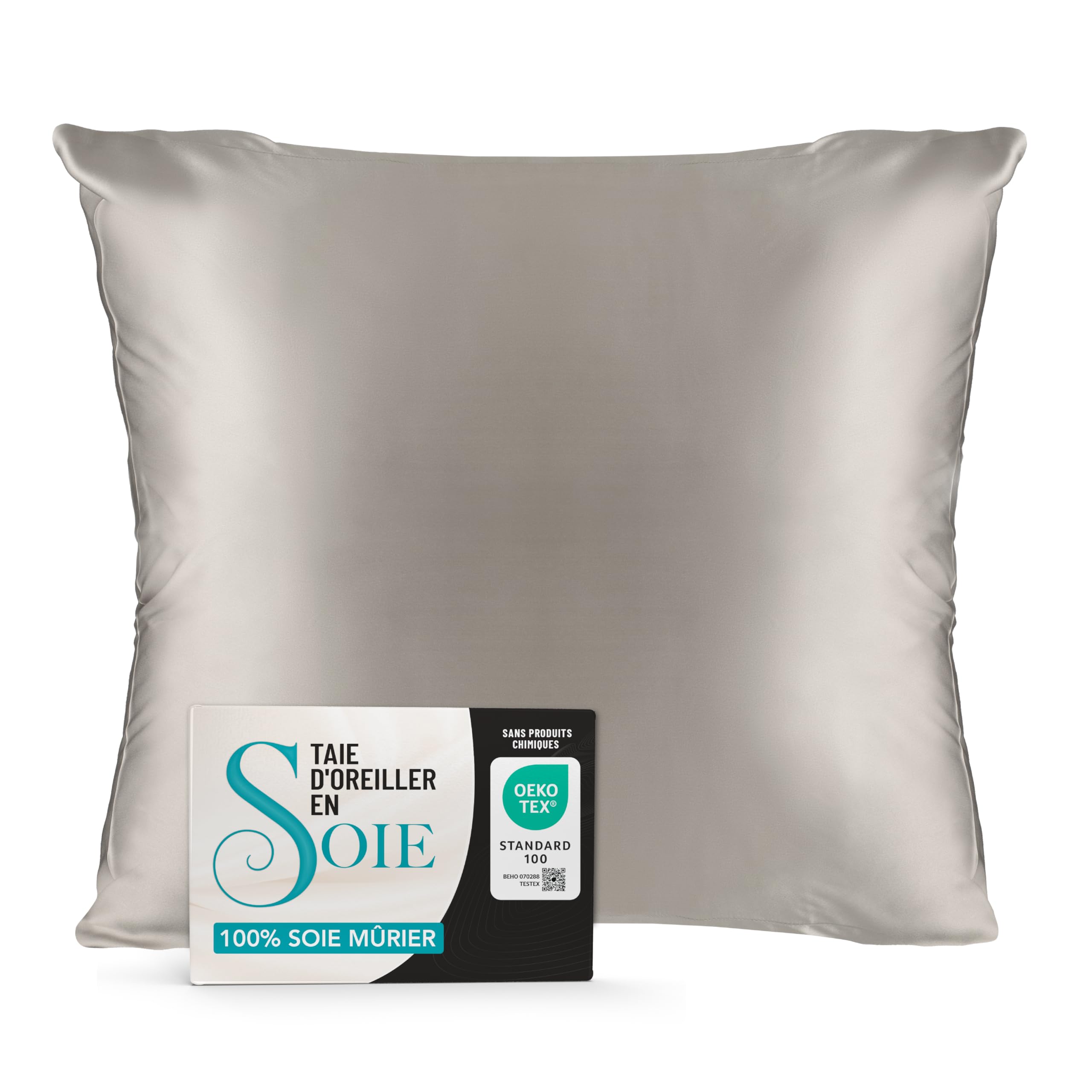 Taie D'oreiller 100% Soie De Mûrier Dreamzie - 19mm - Anti-frisottis Et Bon Pour La Peau