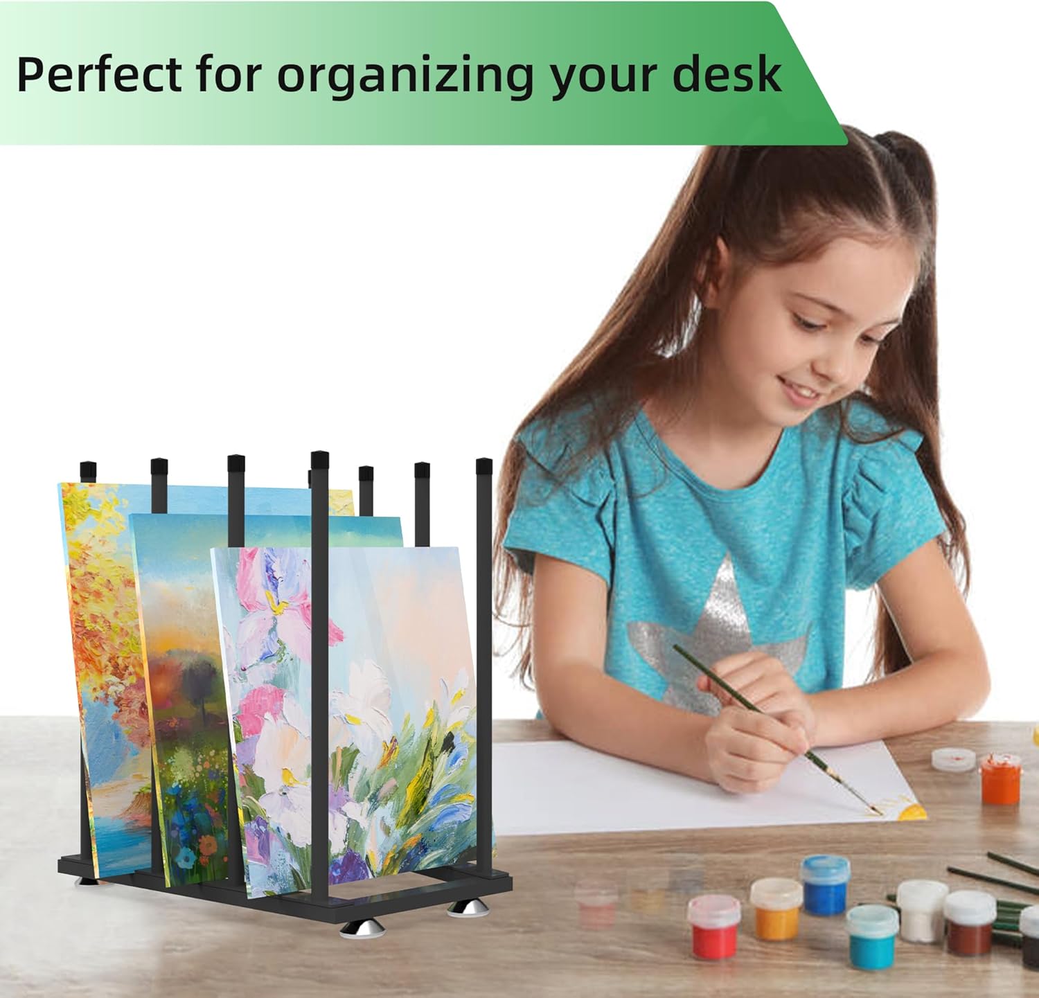 Art Storage Rack,Canvas Storage for art canvas storage 7.8 inches to 23 inches,Art Print Display Rack,Canvas Storage Rack for Artworks, Frames, Drawing Boards, Prints, Panels, Paintings Display