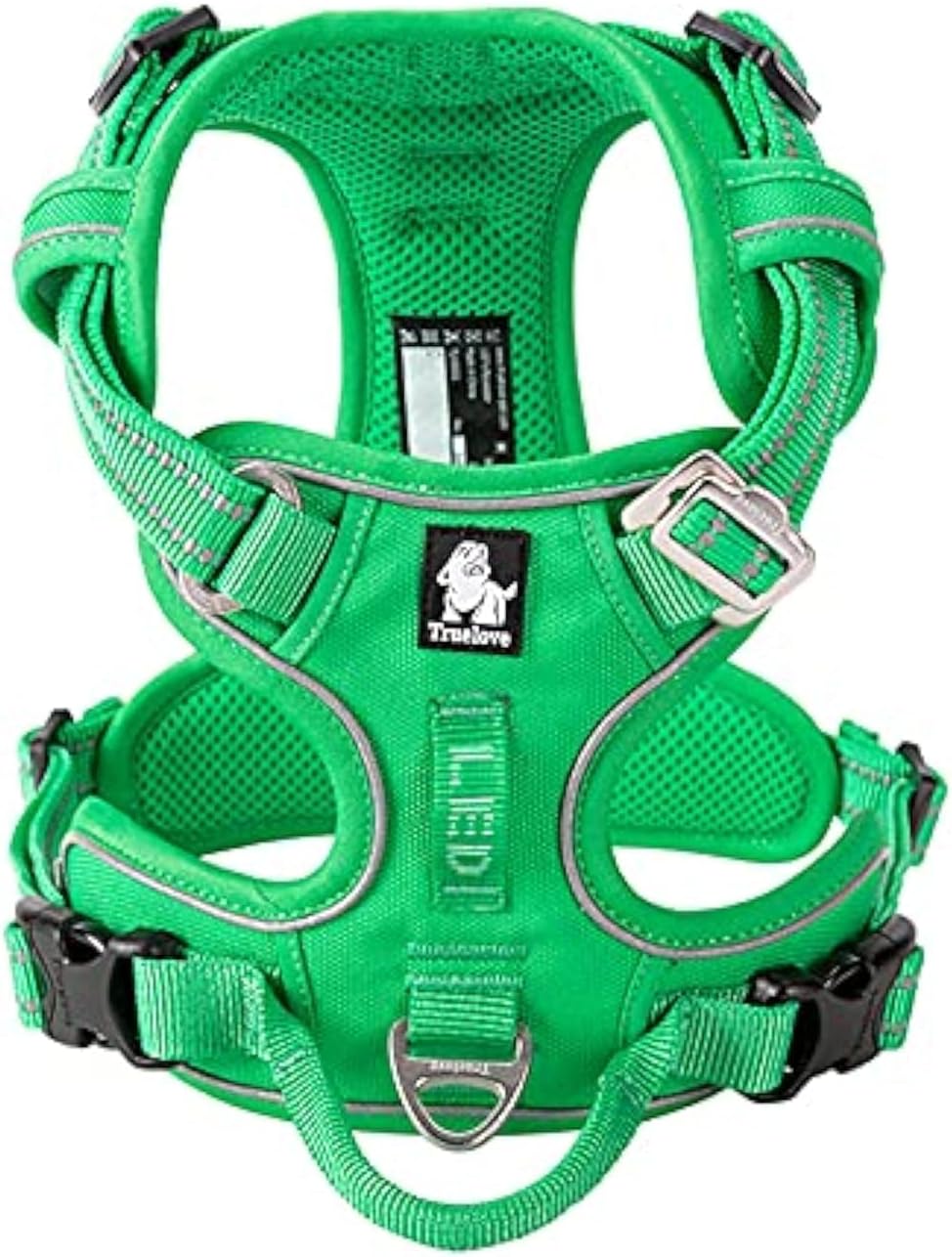WINHYEPET True Love No Pull Dog Harness Extra Reflective Pet Harness for Small Medium Large Dogs Adjustbale for Running Walking Padded Soft Mesh Vest Easy Control TLH56512(Purple,L)