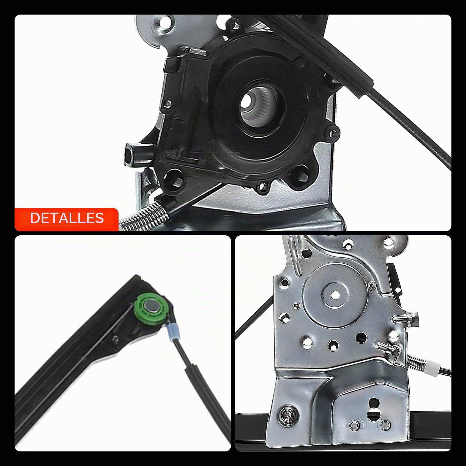 Frankberg Elevalunas Eléctrico sin Motor 4/5-Puerta Parte delantera derecha Compatible con Polo 6N1 1994-1999 Polo 6N2 1999-2001 Hatchback Replace# 6N4837462