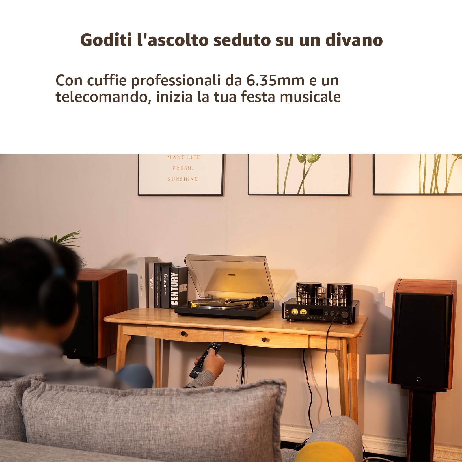 Juson Audio JTA100 200 W Amplificatore valvolare per tubi sottovuoto,ibrido integrato con Phono, BT 5.0 Optimal, ingresso RCA RCA e uscita cuffie 2.1CH Class AB HiFi Home Audio Amp per giradischi