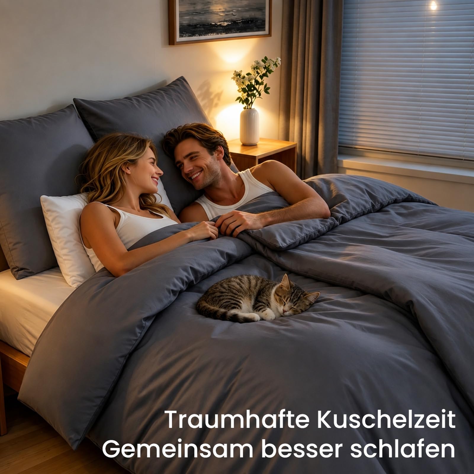 Bettwäsche 135x200 4Teilig Grau ÖKO-TEX Superweich Mikrofaser Bettwäsche-Sets 2 Bettbezüge 135x200+2 Kissenbezüge 80x80-alle mit Reißverschlus Duvet Cover Bedding & Linen Deckenbezug 135x200