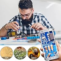 Vista 5 de Ninyoon Microscopio digital USB 2K para PC Android, microscopio 40-1000X Super HD endoscopio lupa cámara compatible con teléfonos celulares Android