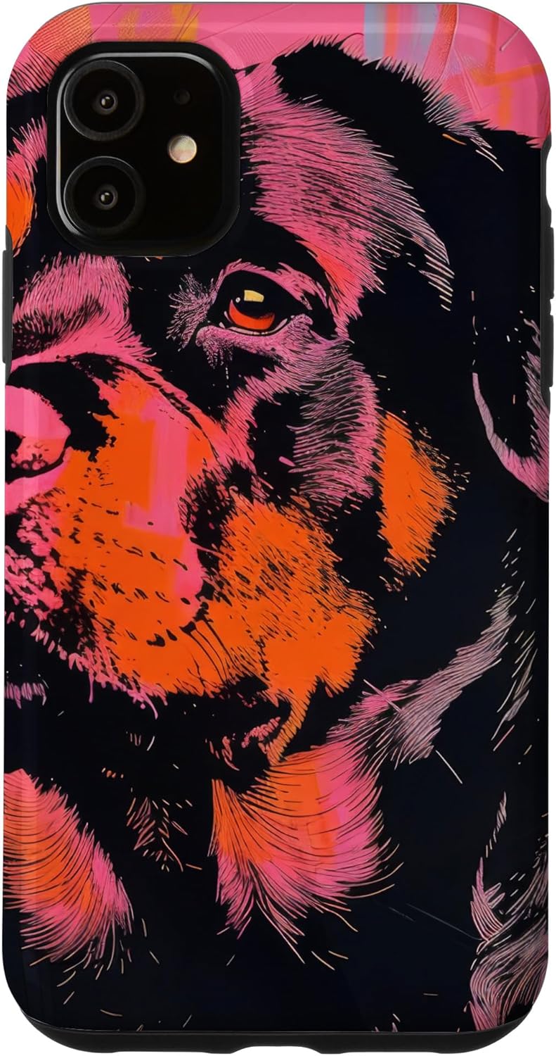 Rottweiler Pop Art Pink Abstract Case for iPhone 16