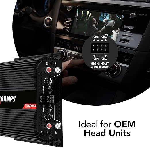 Amplificador Taramps TS 800x4 4 Canales 800 Watts RMS 2 Ohms miniatura 10