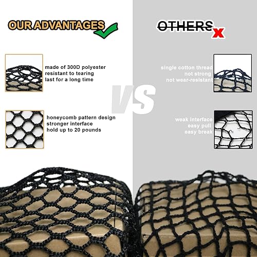 Miniatura 6 de Organizador de cochecito de bebé, bolsas colgantes para carrito de golf, bolsa de almacenamiento de malla de carga, espacio extragrande,