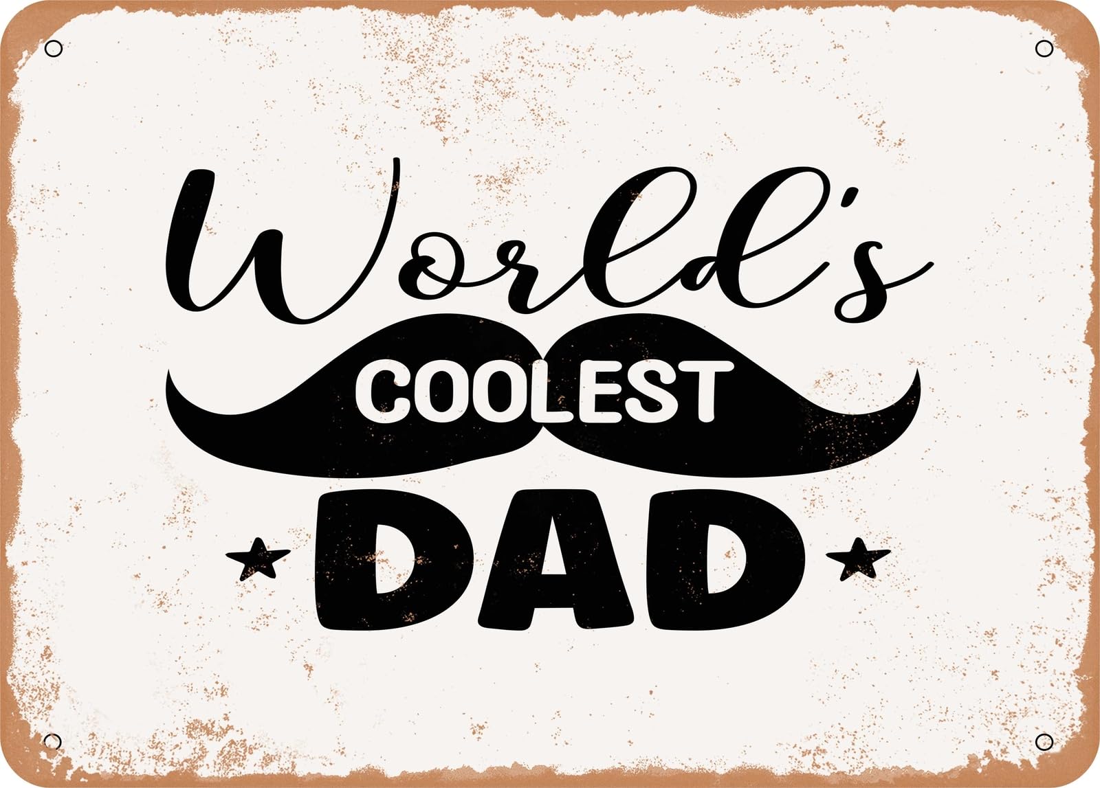 Miaomansenstore Metal Sign - Worlds Coolest Dad - 2 - Vintage Look Sign Home Decor