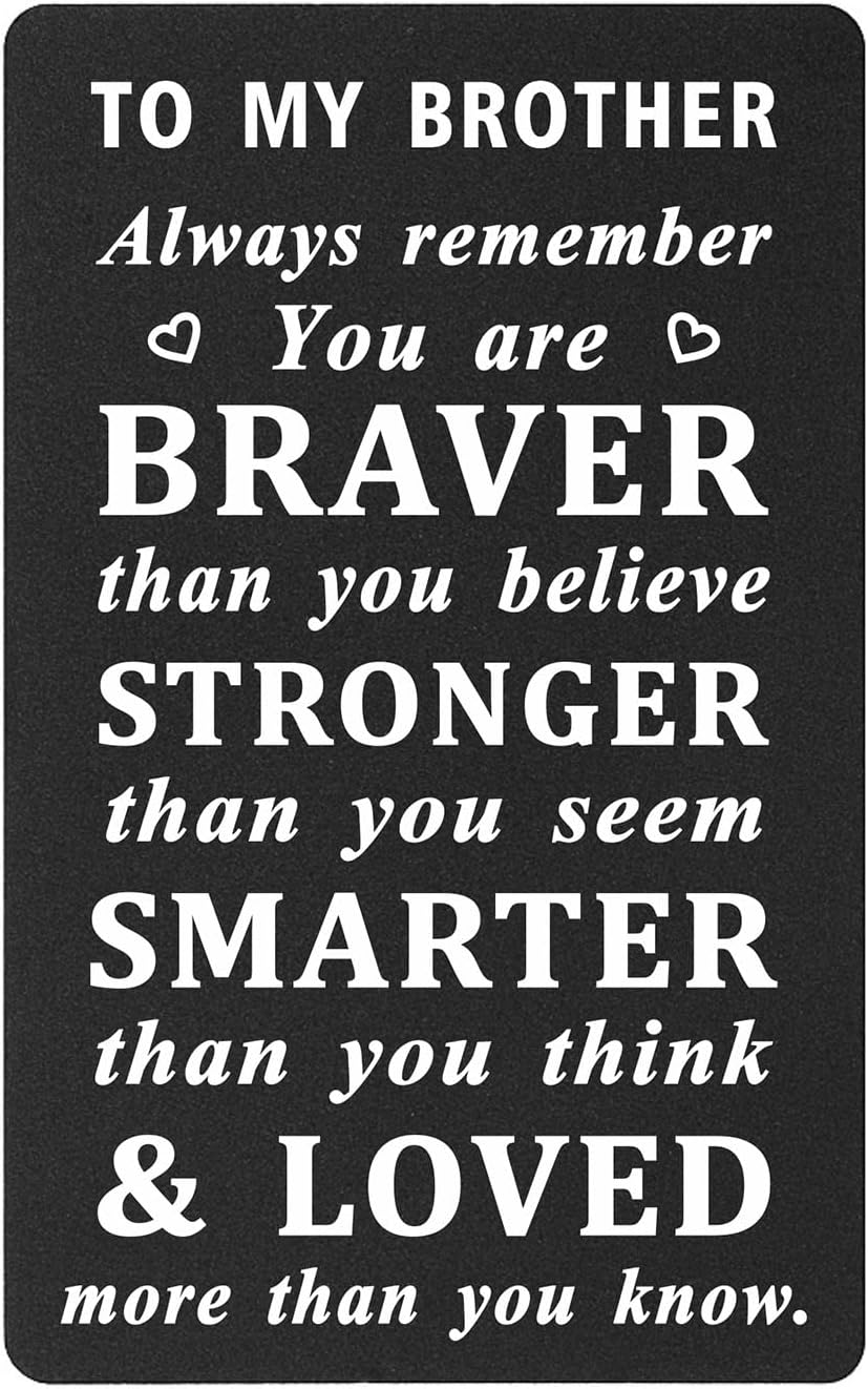 HYHYDHPto My Brother Christmas Cards, Brother Inspirational Gifts Birthday Cards from Brother Sister, Bro Graduation Ideas