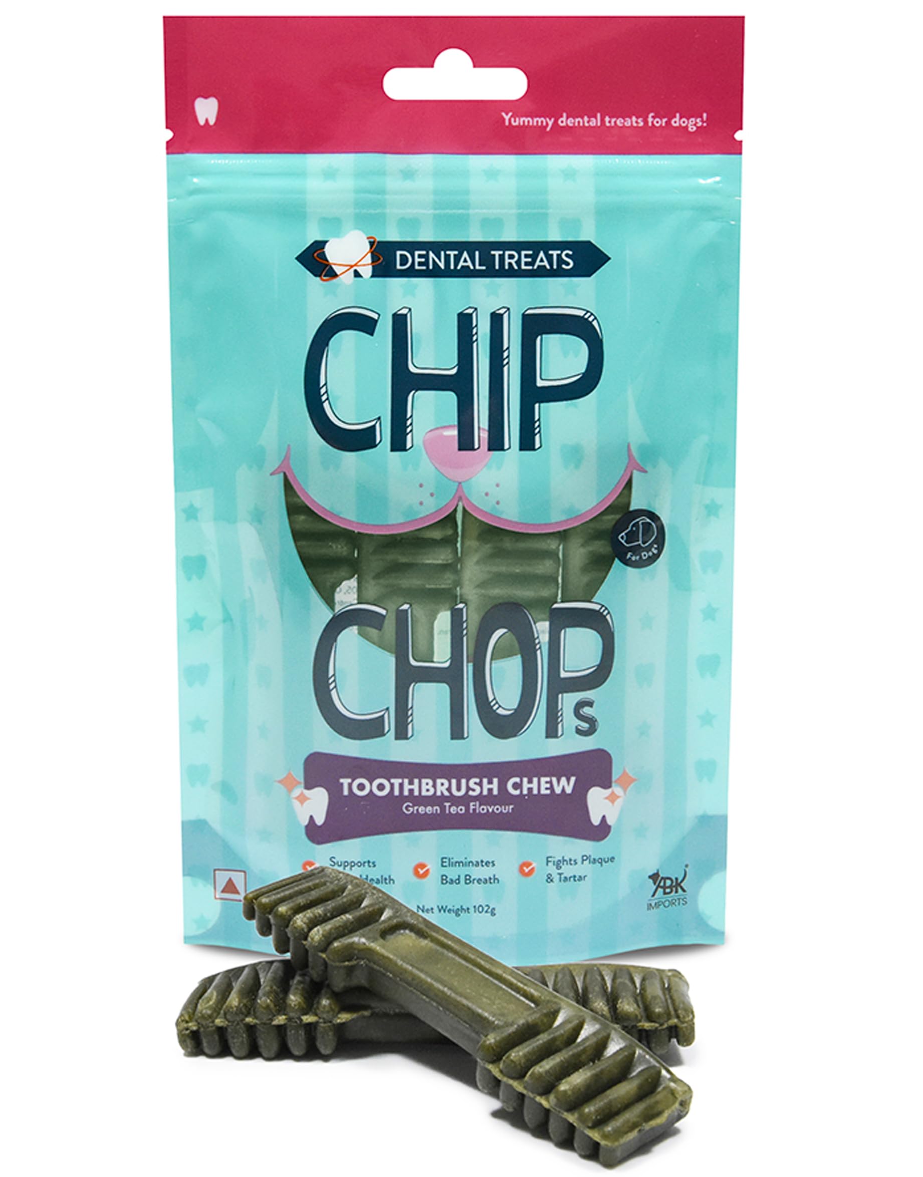 Chip Chops Toothbrush Chew for Dogs: Chicken with Green Tea Flavour (1 Pack) (B0C875N524) Amazon Price History, Amazon Price Tracker