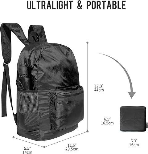 Miniatura 5 de pack all Mochila ligera y plegable de 18L, Azul  Patchwork, talla única , Mochilas Daypack