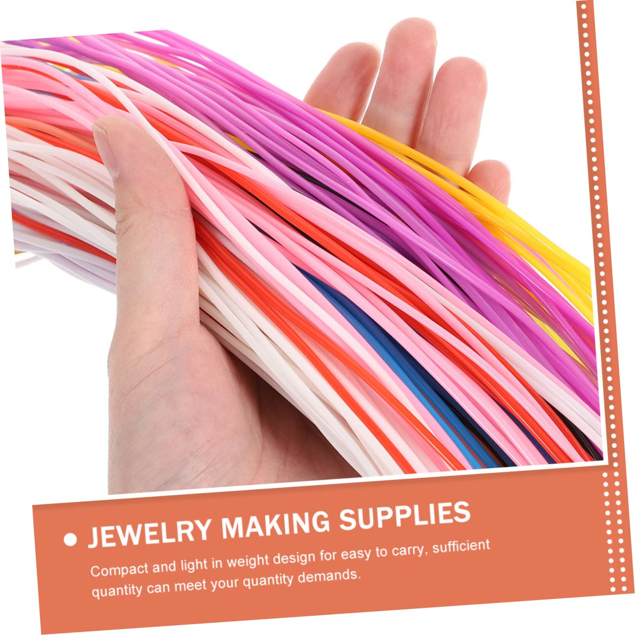 VILLCASE 200Pcs Strings Plastic Lacing Cord for DIY Crafts String Rope for Necklaces and Weaving Projects Fun Crafting Material