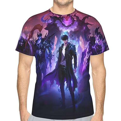 Youth & Adult Mens T-Shirt Stylish Short Sleeve Daily Shirt Gym Workout Tops - 23 - Large