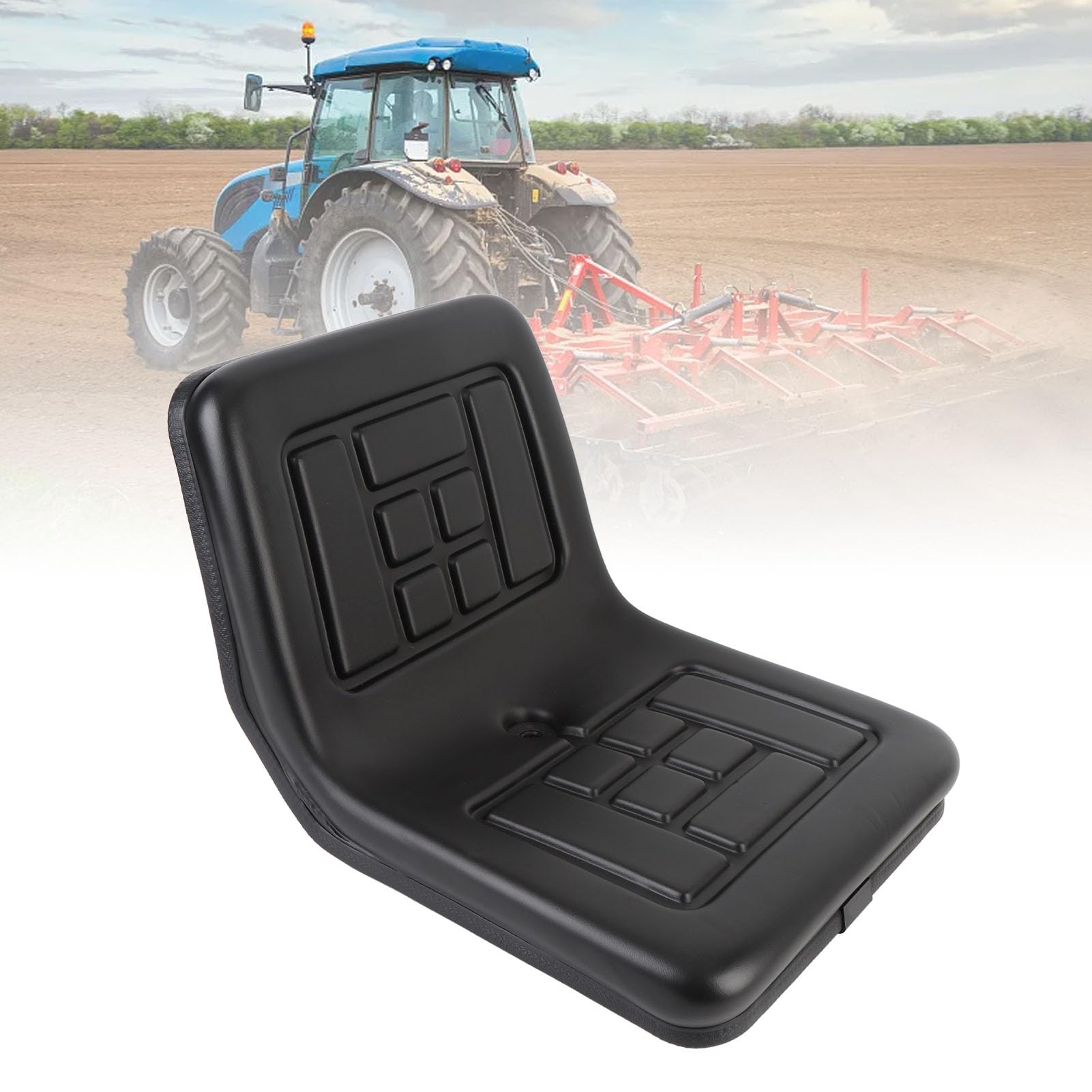 GOWENIC Asiento Universal para Tractor con Respaldo Redondeado y Curvado |Reemplazo de Retroexcavadora Transpirable para Cosechadora de Plantas