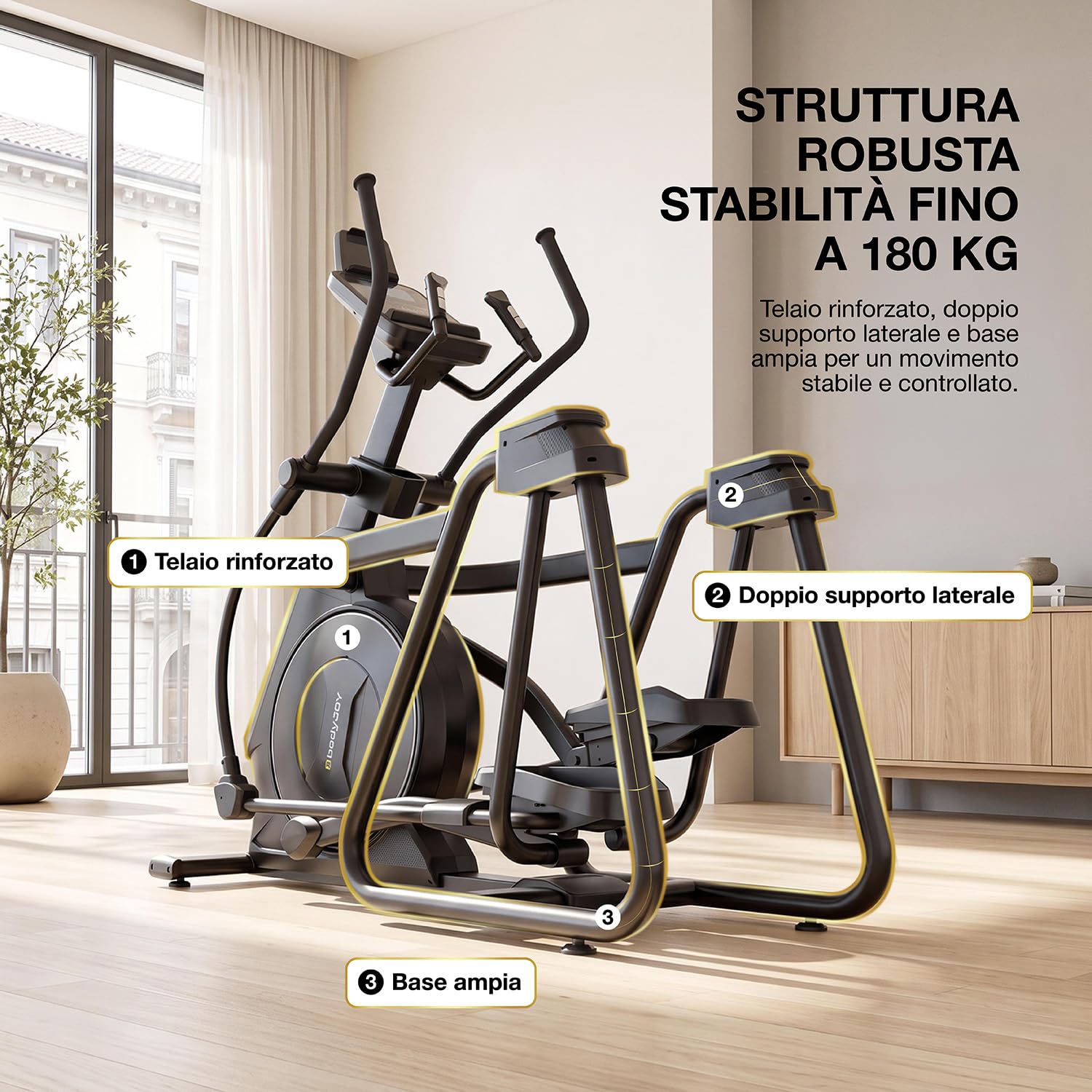 Niceday Ellittica da Casa per Anziani, Falcata 53 cm, Basso Impatto-BodyJOY