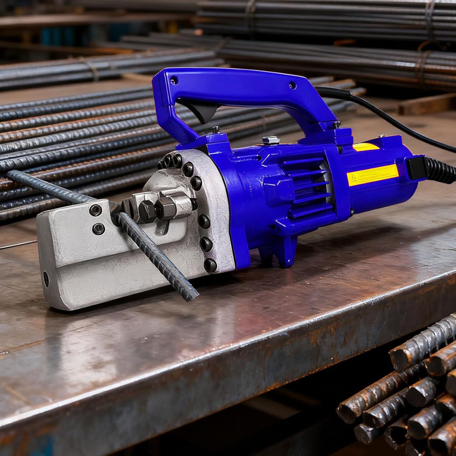 Cortadora de Barras Hidráulica Eléctrica, Portátil con Maletín Blue-1700W