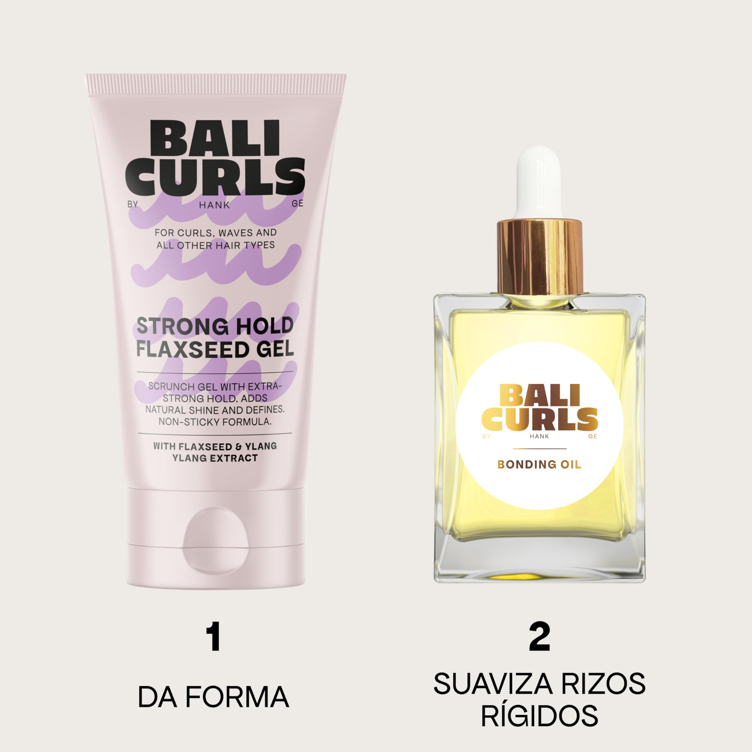 BALI CURLS Strong Hold Flaxseed Gel – Gel de linaza extra fuerte para rizos definidos – 150 ml