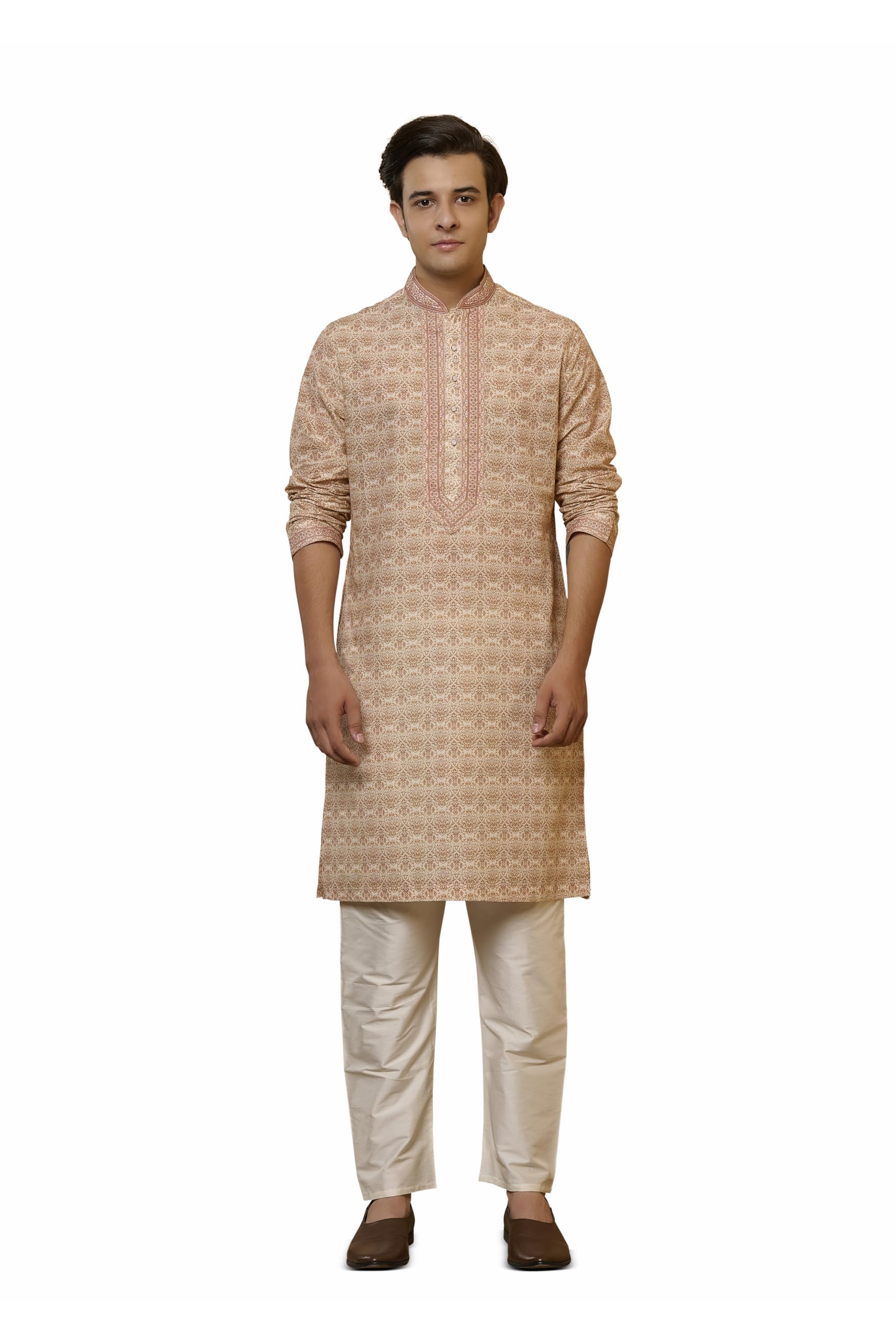 tasva Beige Embroidered Kurta Set-picture-21