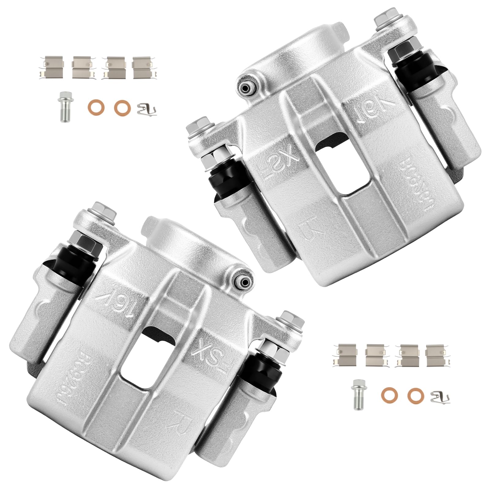 cciyu Front Left &amp; Right Disc Brake Calipers With Bracket 19B3317 19B3316