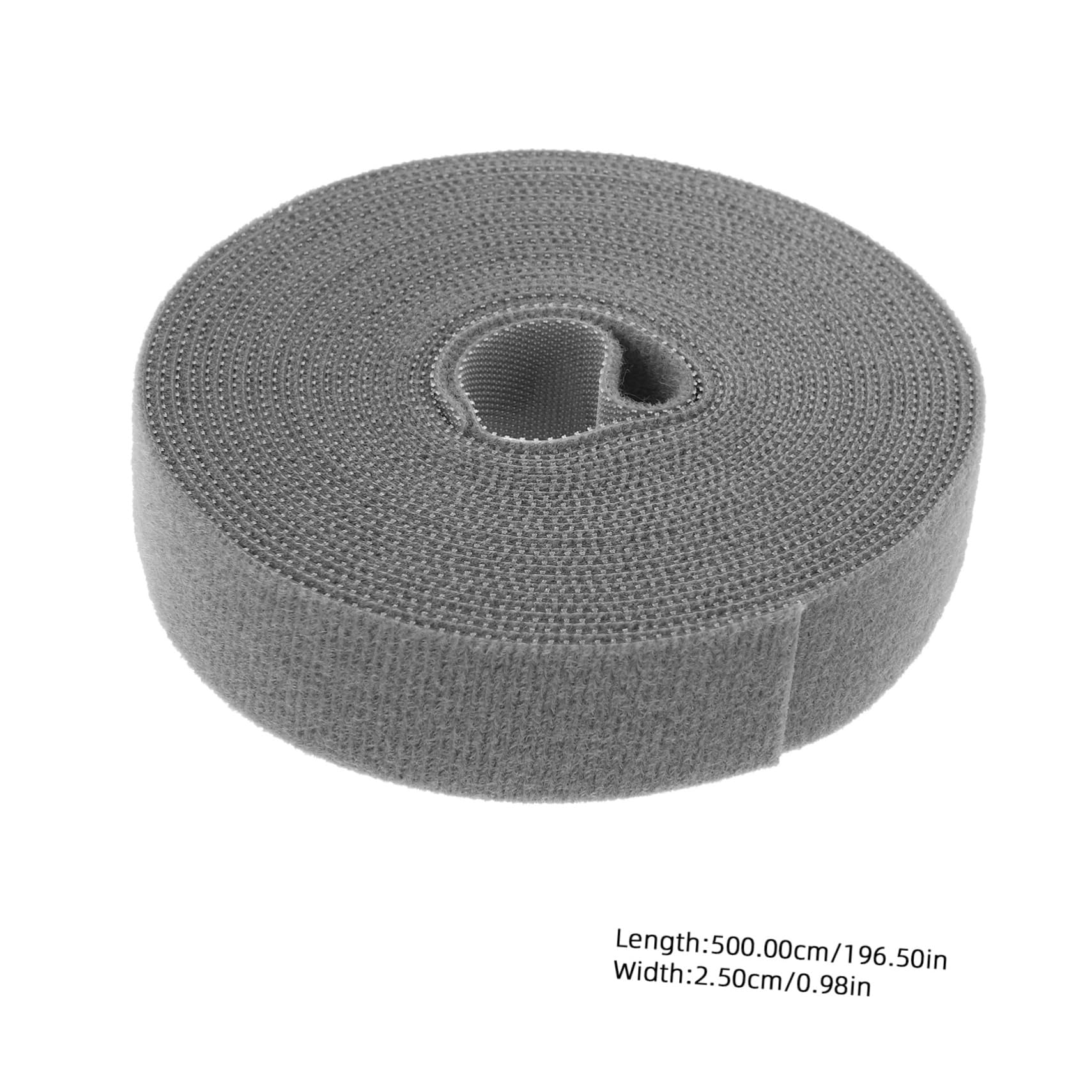 HANABASS Soccer Net Fixing Straps Cable Loop Tape for Soccer Goal Net Strong Hook and Loop Tape 25mm Width x 5m Grey Color