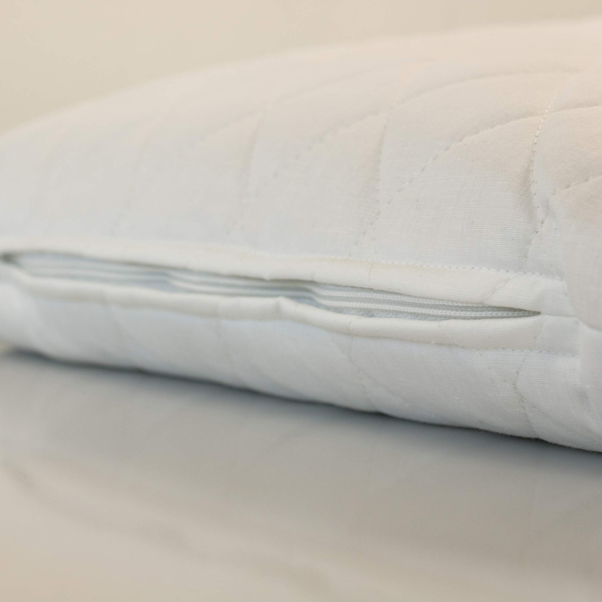 Giraffenland 40x40cm Oreiller - Millet Biologique - Coussin aux cosses de Millet Bio - Tissu matelassé Blanc, Directement rempli