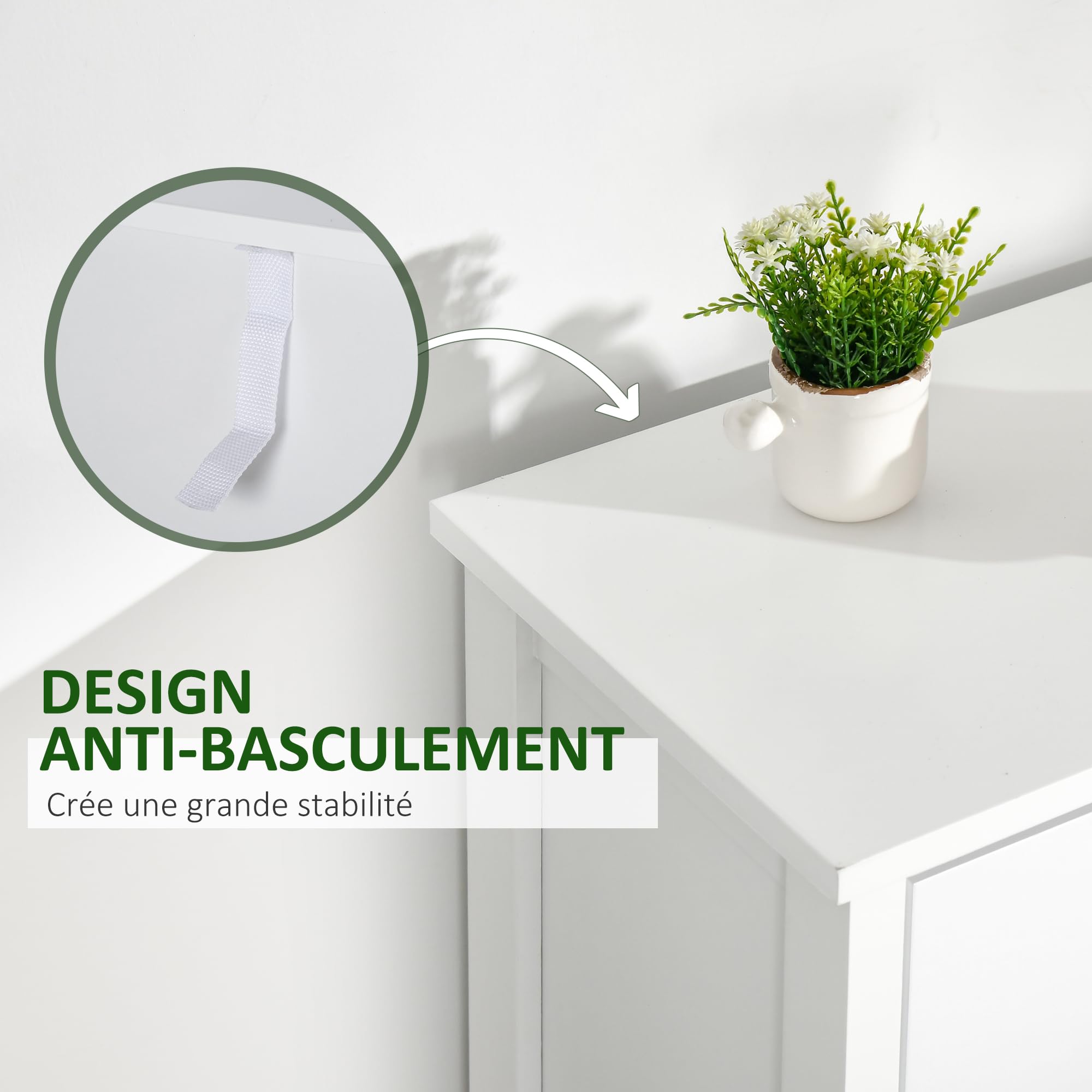 HOMCOM Chiffonnier Commode 5 tiroirs 45L x 30l x 95,4H cm Multicolores | Meuble de Rangement, Poignée Métal Coquille, MDF