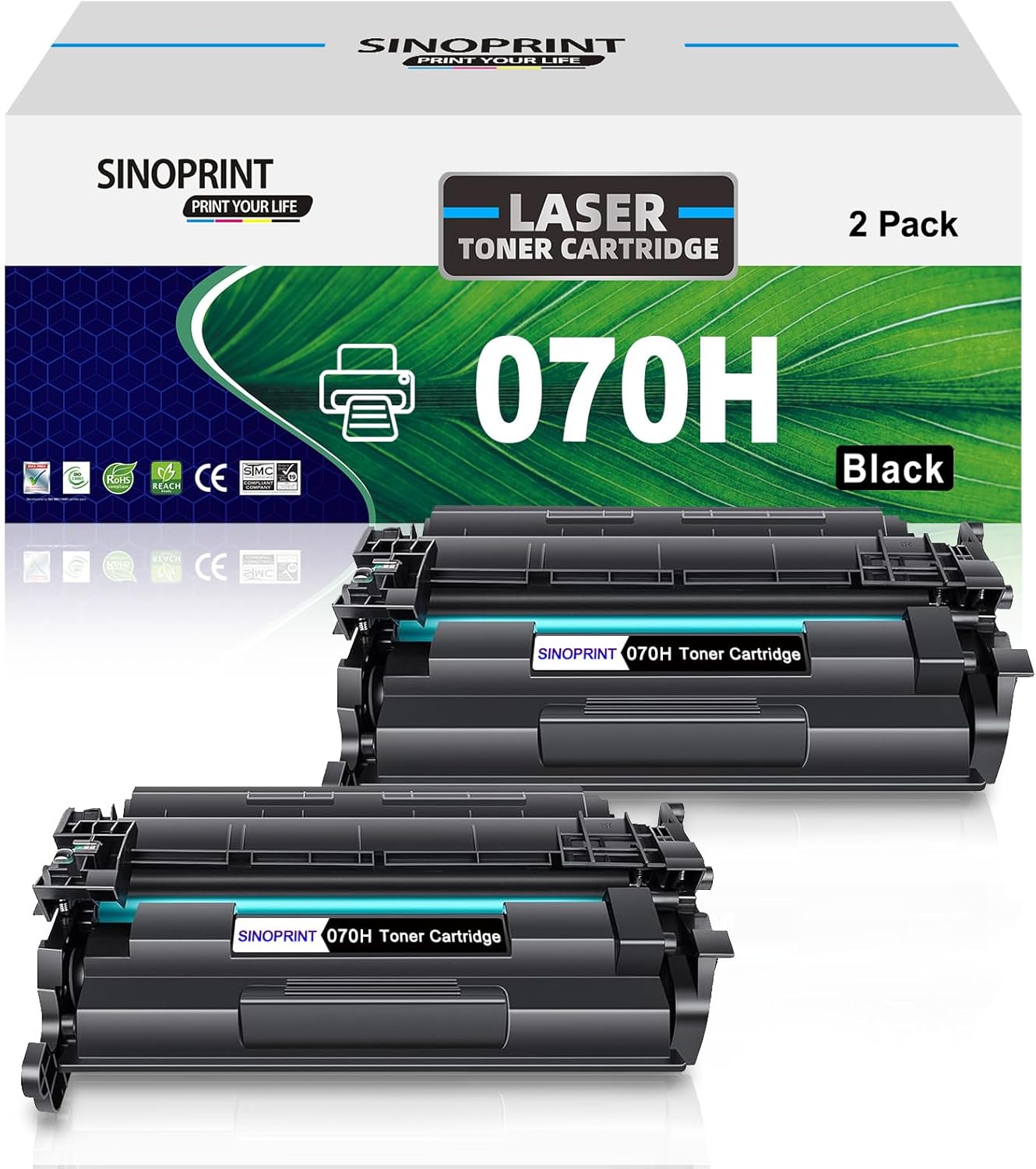 070H Toner Cartridge Compatible for Canon CRG-070 070H Black CRG070 CRG070H for imageCLASS MF465dw MF462dw LBP246dw LBP247dw Printer( 2 Packs Black)