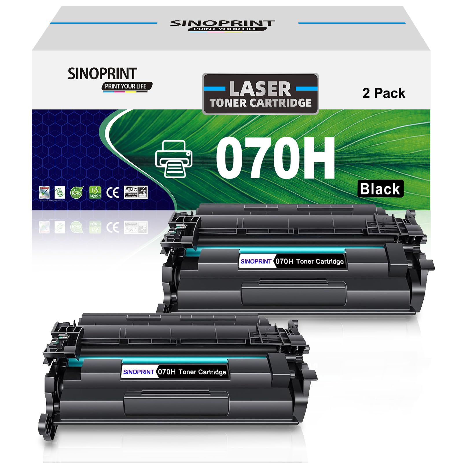 SINOPRINT 070H Toner Cartridge Compatible for Canon CRG-070 070H Black CRG070 CRG070H for imageCLASS MF465dw MF462dw LBP246dw LBP247dw Printer( 2