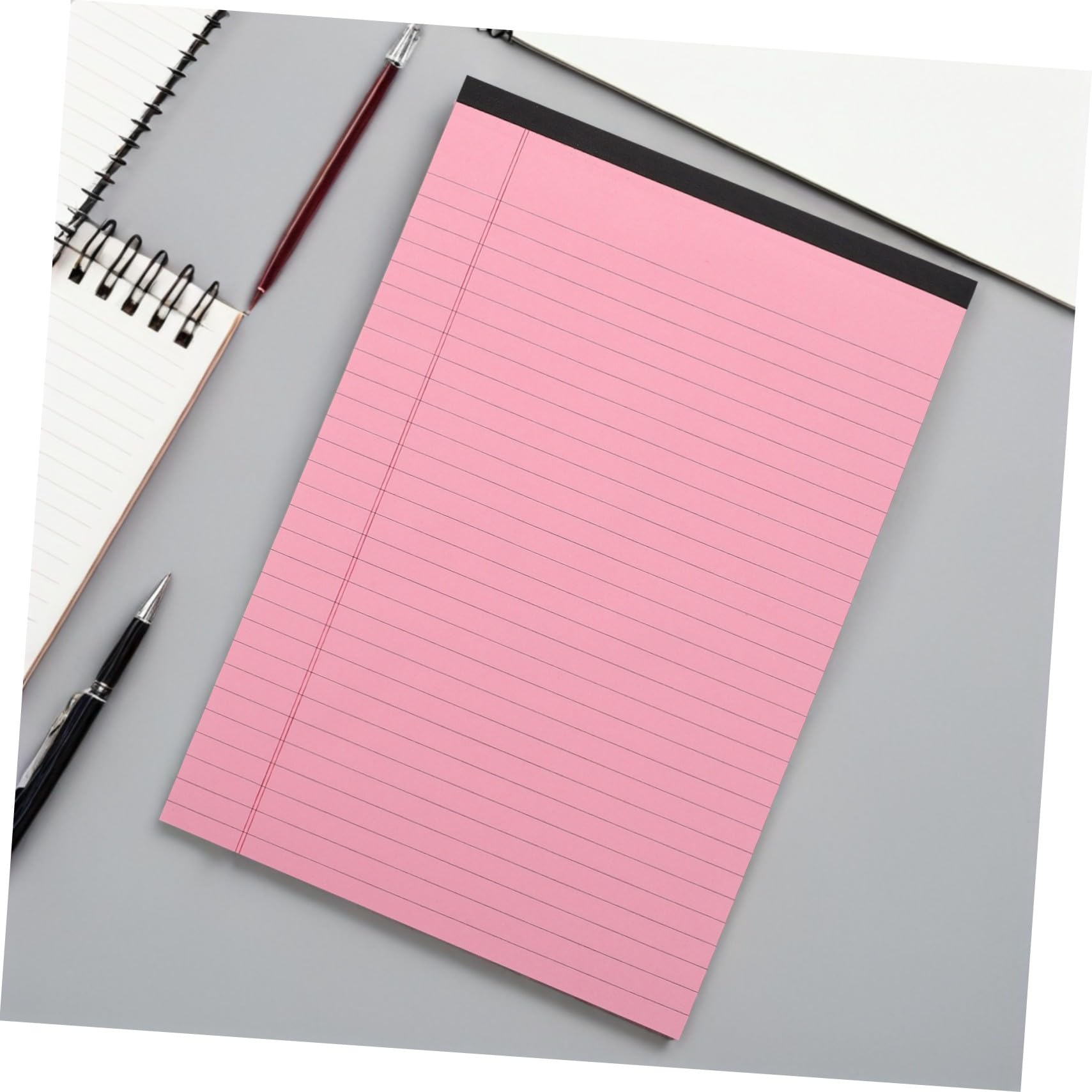 SHINEOFI 4 Stück-Pack Rosa Schreibblöcke mit Linierten Seiten und Horizontaler Gliederung Abreißbare Blätter Effiziente Organisation für Büro und Dokumentation