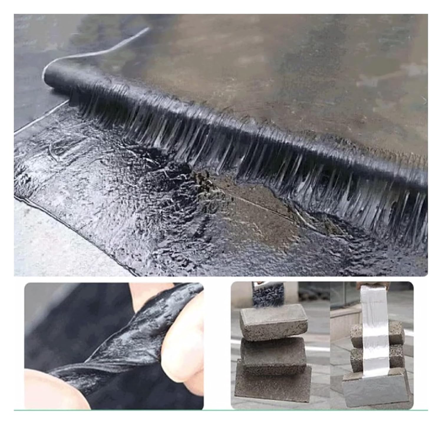 Waterproof Roof Repair Tape Self Adhesive Butyl Sealant Strip Aluminum Foil Tape for Window Sill Gap Leak Fix Heat Insulation