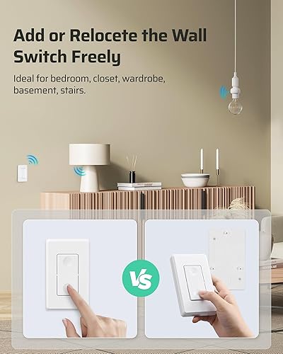 Miniatura 13 de DEWENWILS Enchufe de bombilla de control remoto, interruptor de luz inalámbrico para lámpara de cadena de tracción, base de bombilla E26 E27