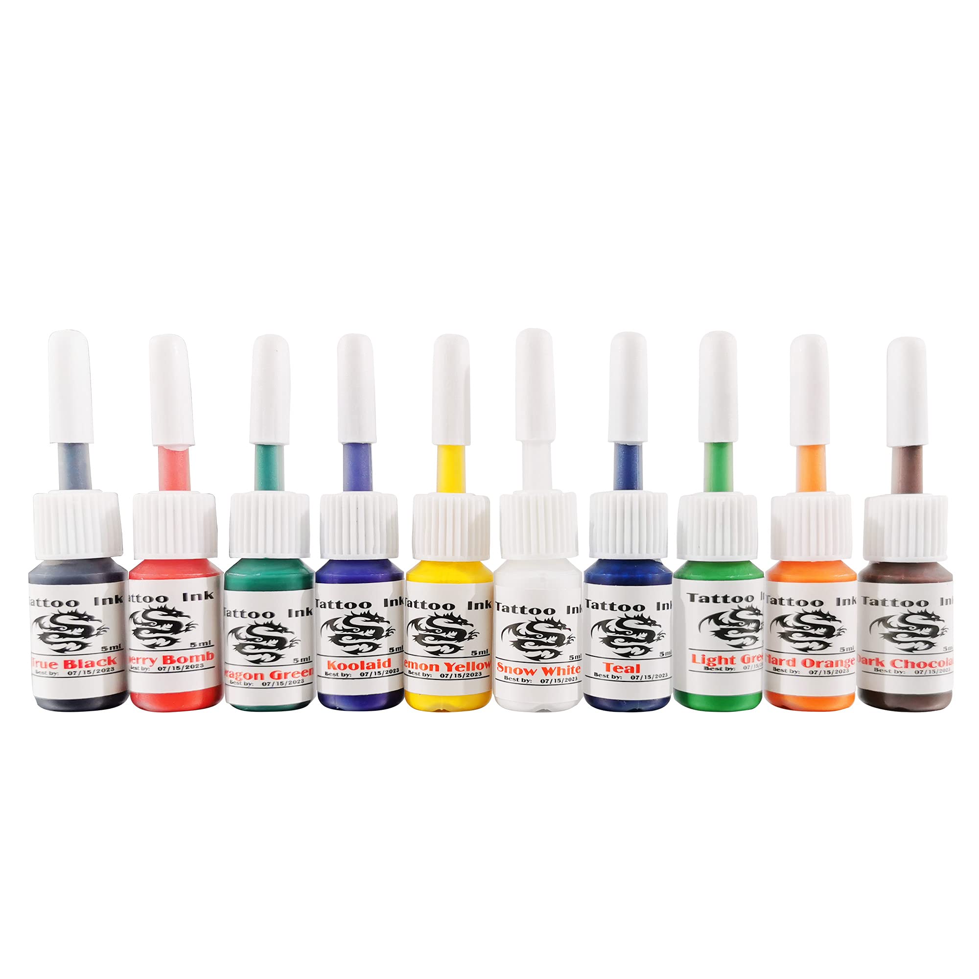 Tattoo Color Inks Set Pigmento Cuerpo de Botella de Microblading Profesional para Arte Tatuaje Permanente Arte Corporal Cejas Tinta para Tatuaje 10pcs Beauty7