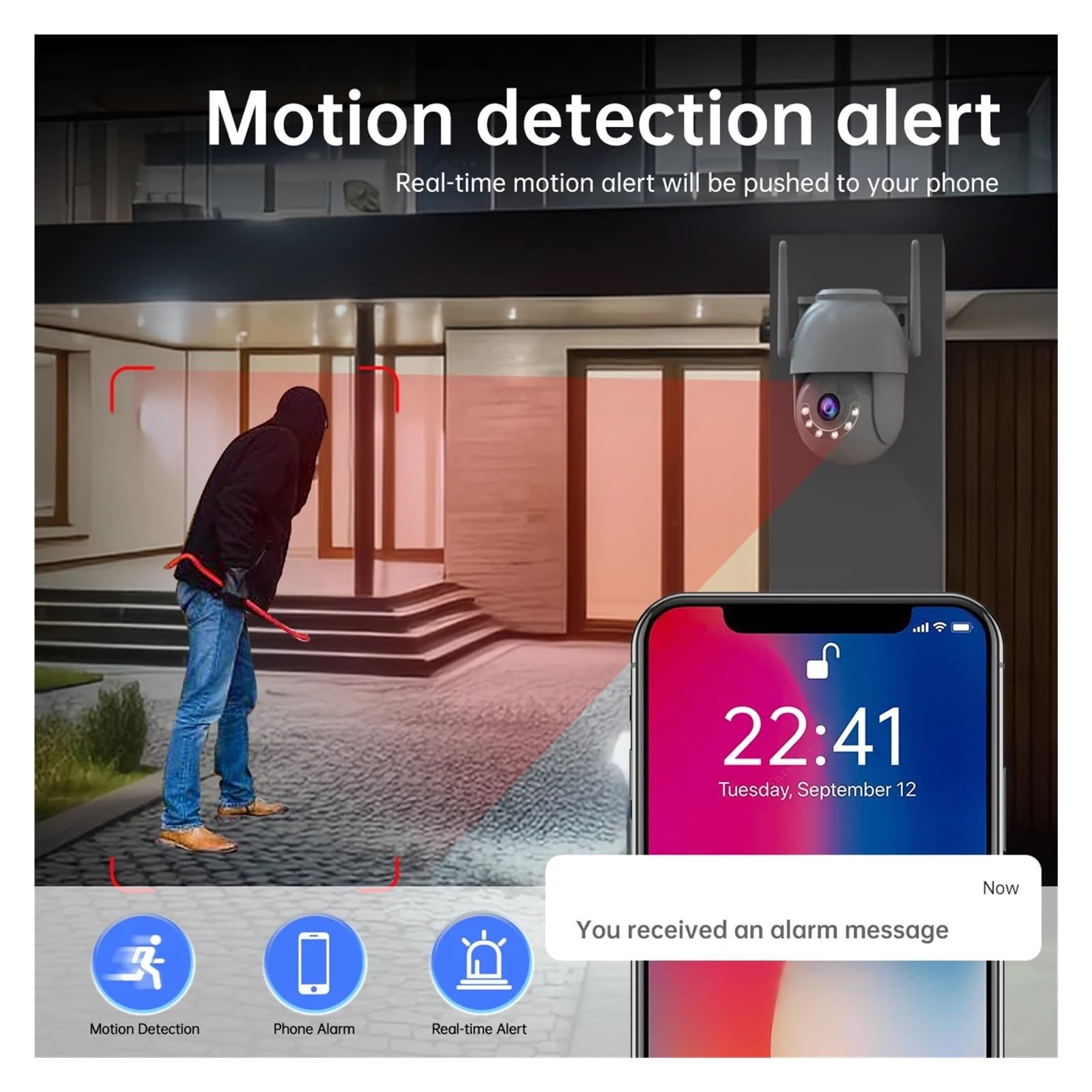 Caméra IP extérieure WiFi 3MP PTZ