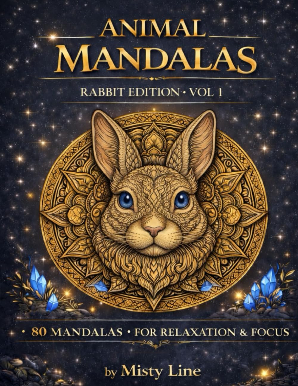 Animal Mandalas – Rabbits Edition, Volume 1: 80 Abstract Rabbit-Inspired Mandalas for Calm, Balance & Relaxation