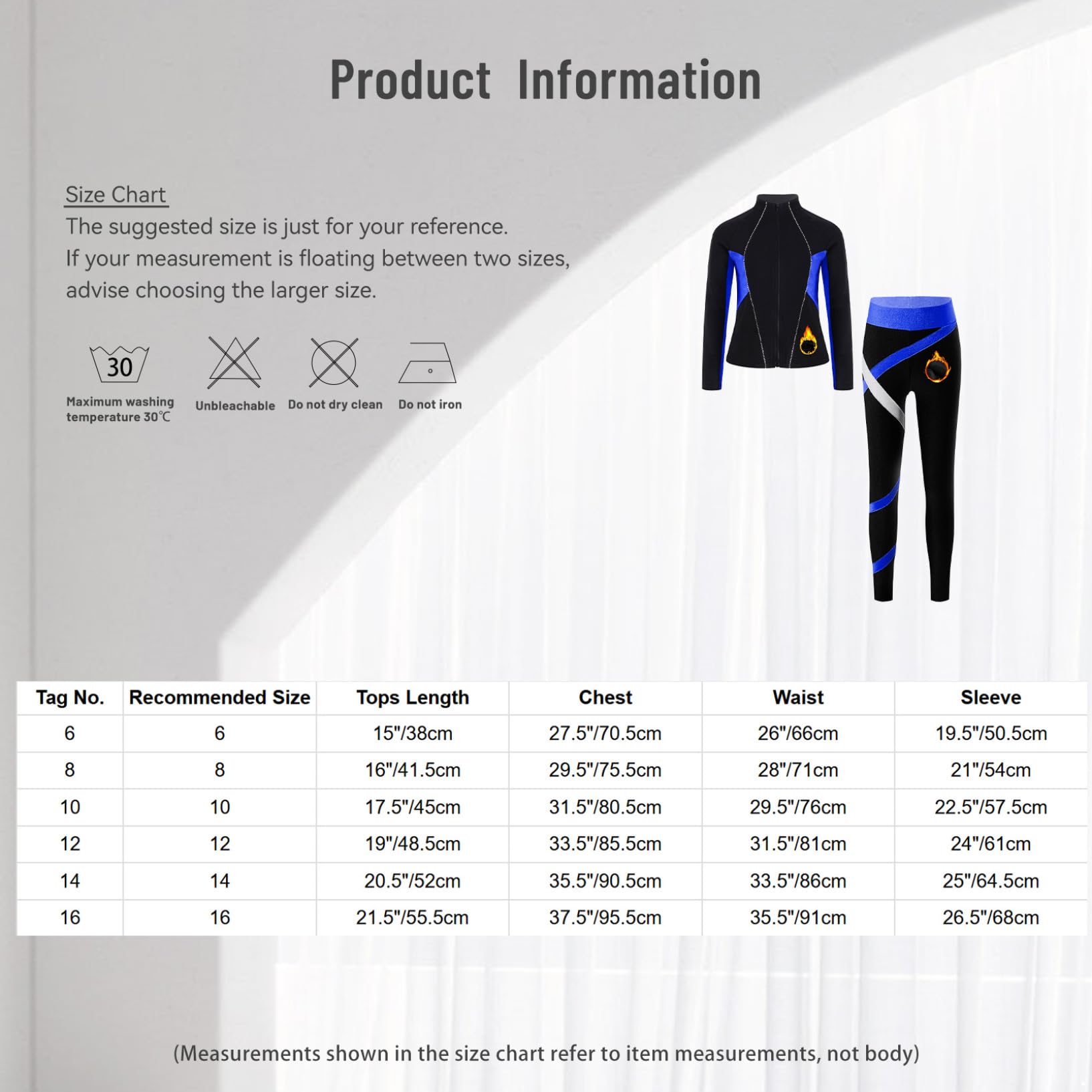 Oyolan Enfant Fille Ensemble de Patinage Artistique Tenue Sport Veste Chaud Polaire Pantalon Legging Costume Patinage sur Glace Danse
