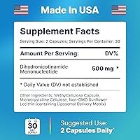 Vista 8 de NMNH liposomal (mononucleótido de dihidronicinamida) 500 mg - Alternativa de suplemento NR - Suplemento NAD antienvejecimiento para aumentar