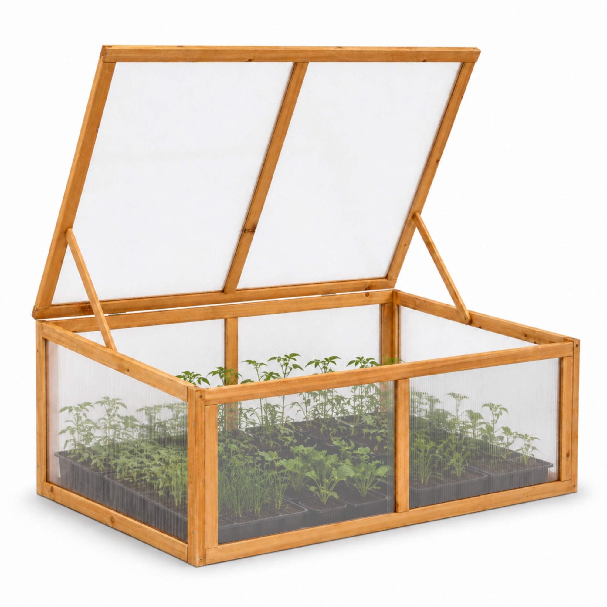 Oypla Wooden Garden Plant Vegetable Cold Frame Grow House