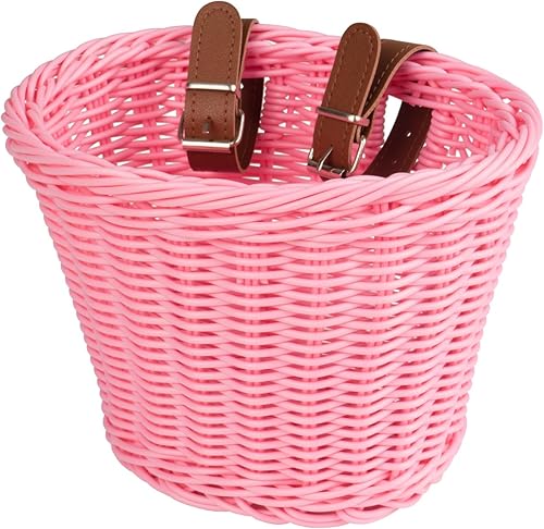 Miniatura 1 de Kcgani Cesta de bicicleta para niños y niñas, pequeñas cestas delanteras de triciclo pequeñas, kit de accesorios de decoración de bicicleta de