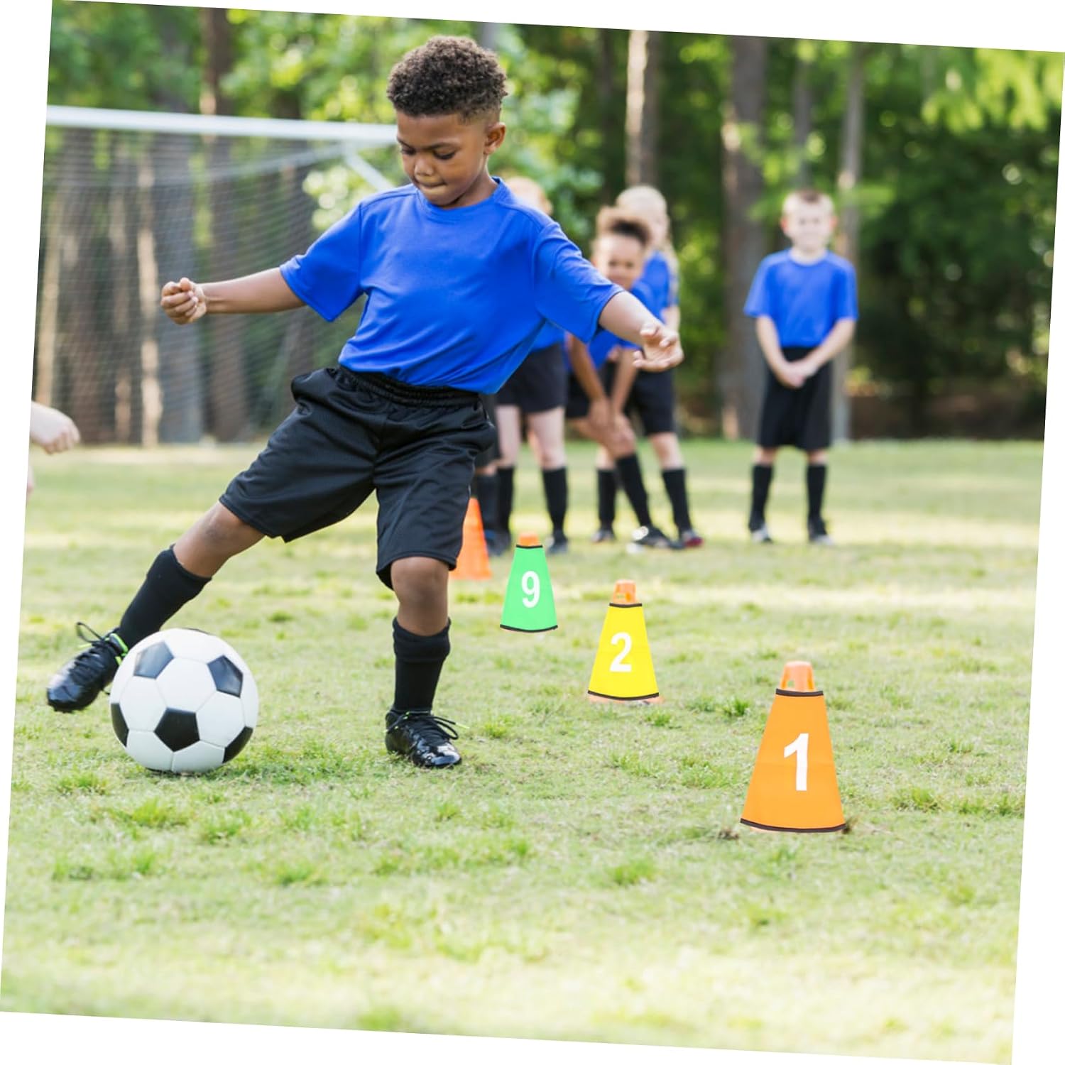 Toyvian Numbered Cone Cover 1-10 Number: 10Pcs Soccer Cone Collar Traffic Cones Training Marker Cones Number Cover for Soccer Basketball Football Outdoor Game