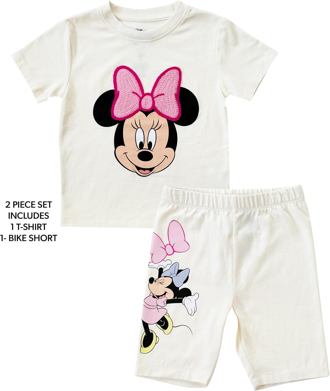 Disney Girls 2-Piece Graphic T-Shirt & Bike Shorts Set, Sizes 2T-6X