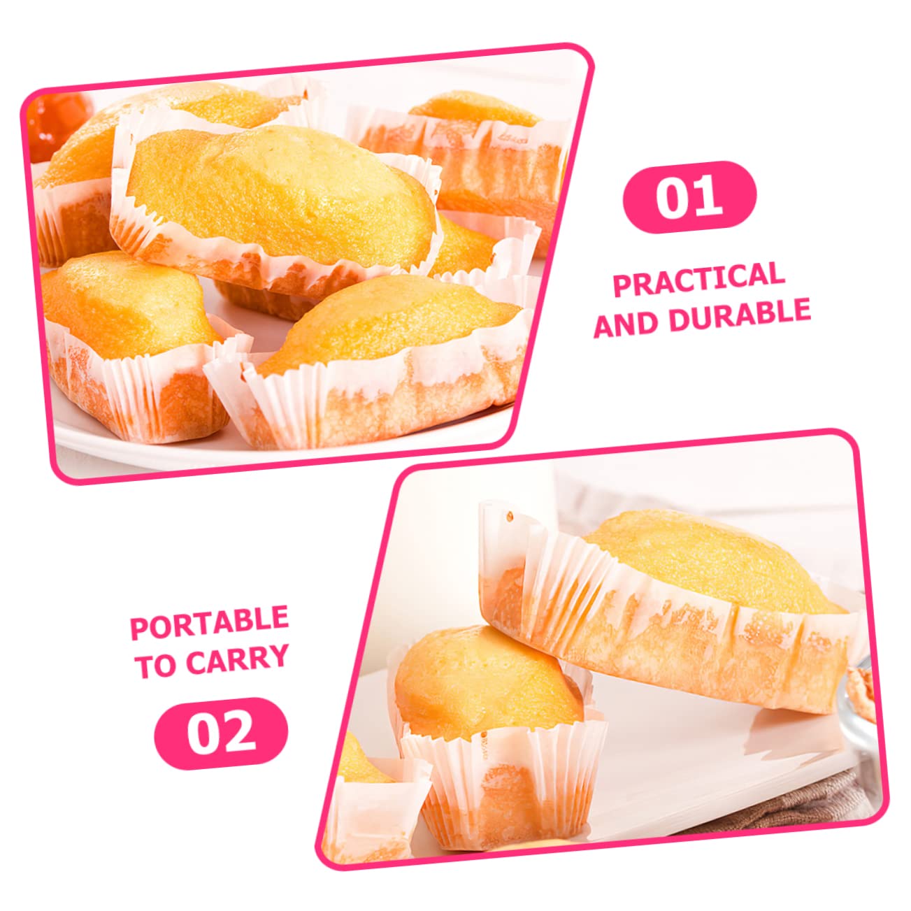 Caissettes de Cuisson en Papier pour Cupcakes, 2000 Pièces Blanches