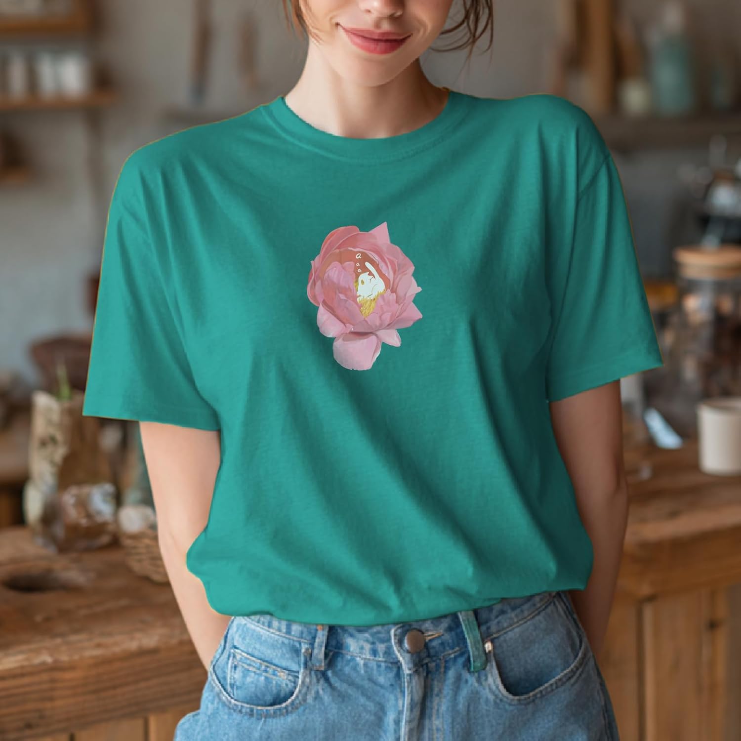 Tunic Tops for Women Solid 100% Cotton Short Sleeve Crewneck Fitted Western Summer Quick Dry Trendy Shirts - Image 2