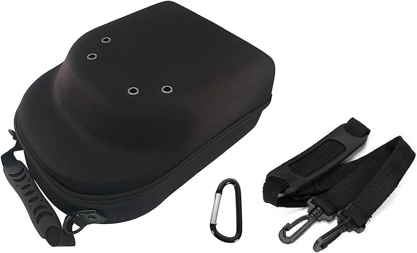 Hat Carrier Case by SimpleChoice | Portable Case for 6 Caps | Durable Snapback Hat Carrier | Baseball Caps Storage Case | Lightweight Travel Hat Case Organizer Bag | Black Color